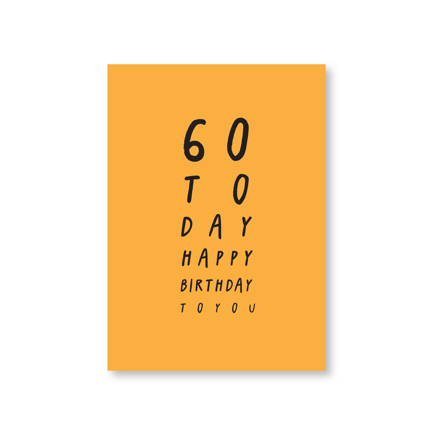 60 Today Eye Test Birthday Card (60th Birthday Card)