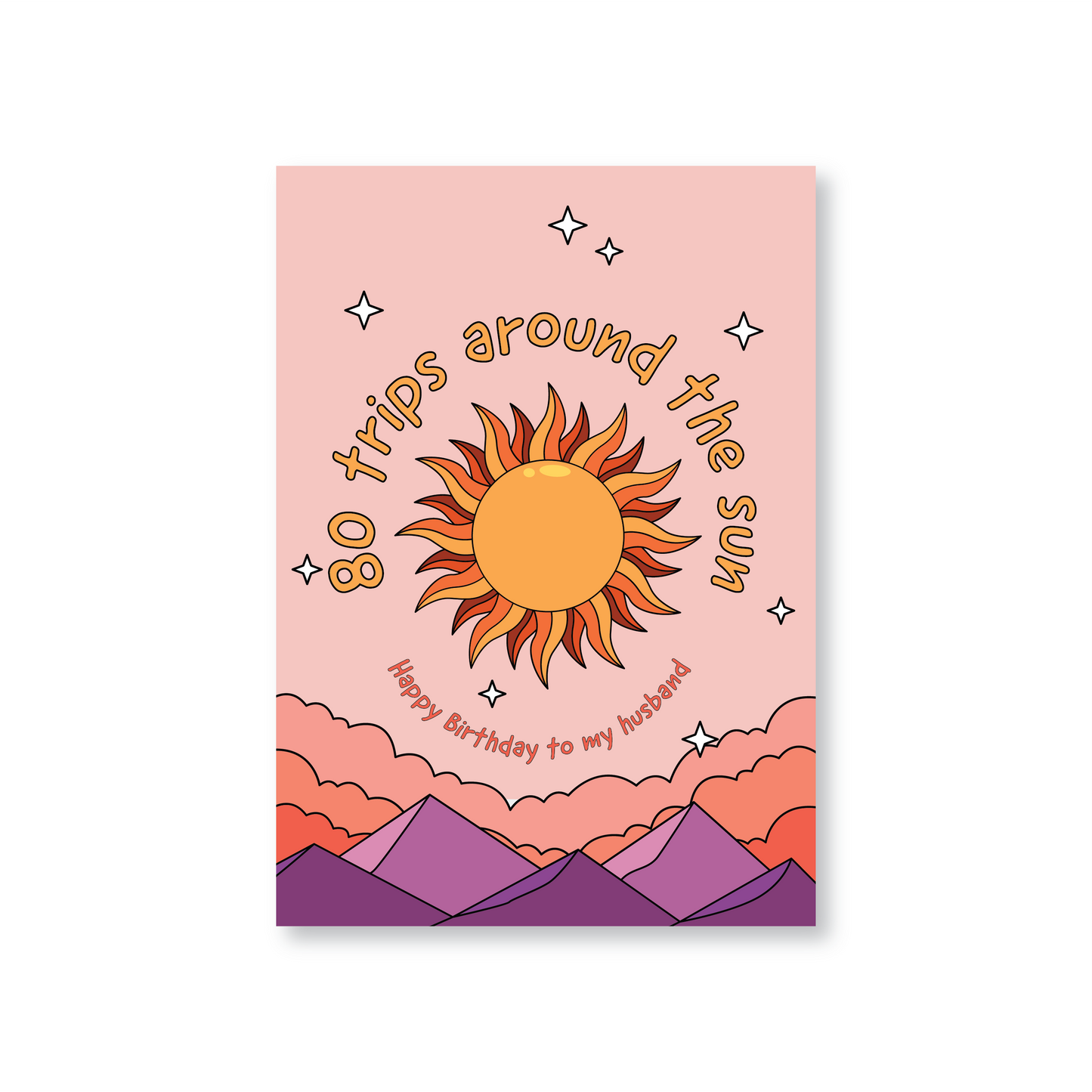 Happy 80th Birthday Card For A Husband