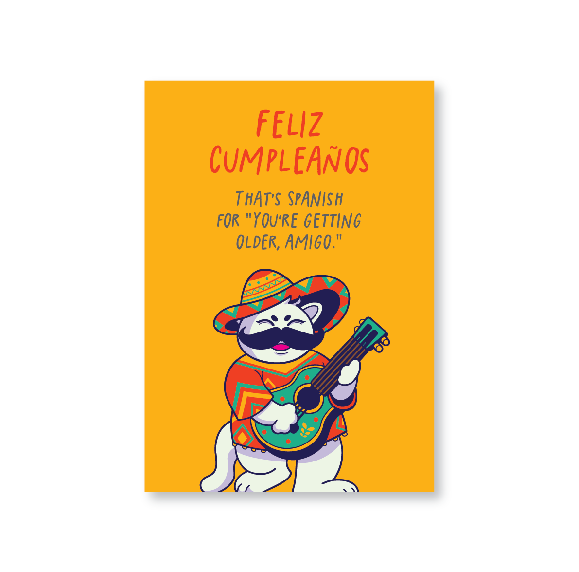 Feliz Cumpleaños Birthday Card (Older, amigo)