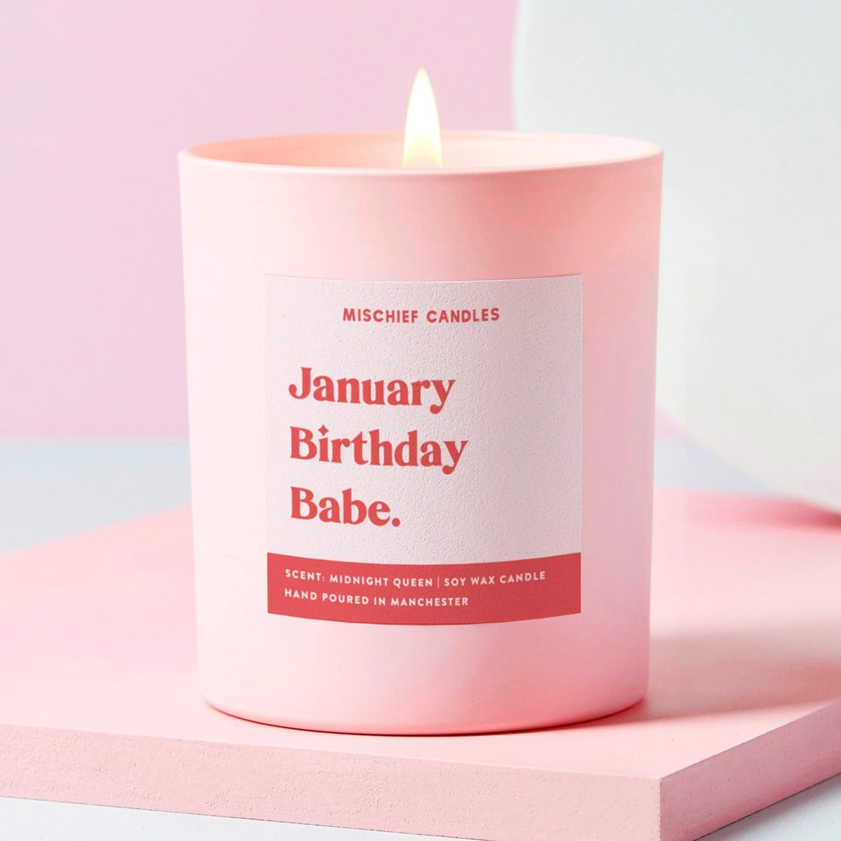 January Birthday Babe Candle