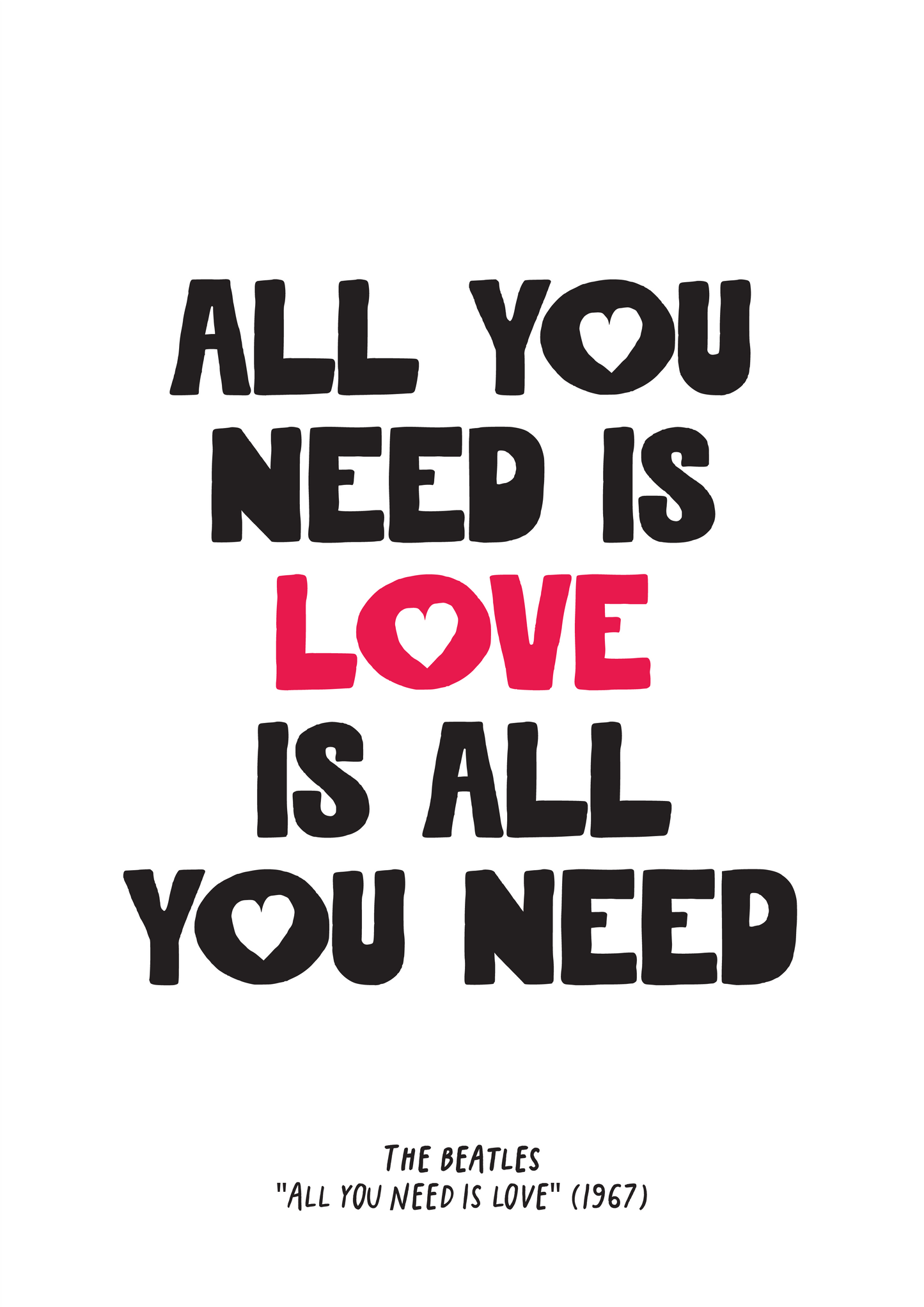 All You Need Is Love / Love Is All You Need Print (A5 - A3)