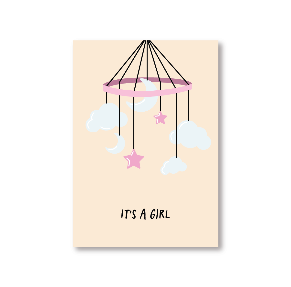 It's a Girl New Born Baby Card