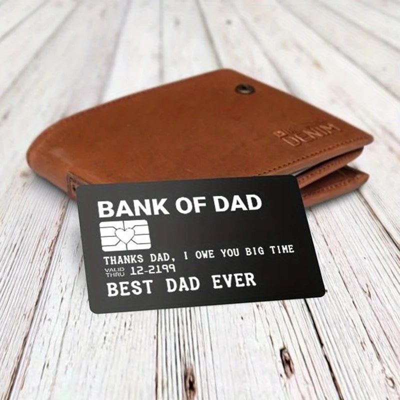 Bank Of Dad (Best Dad Ever) Novelty Credit Card