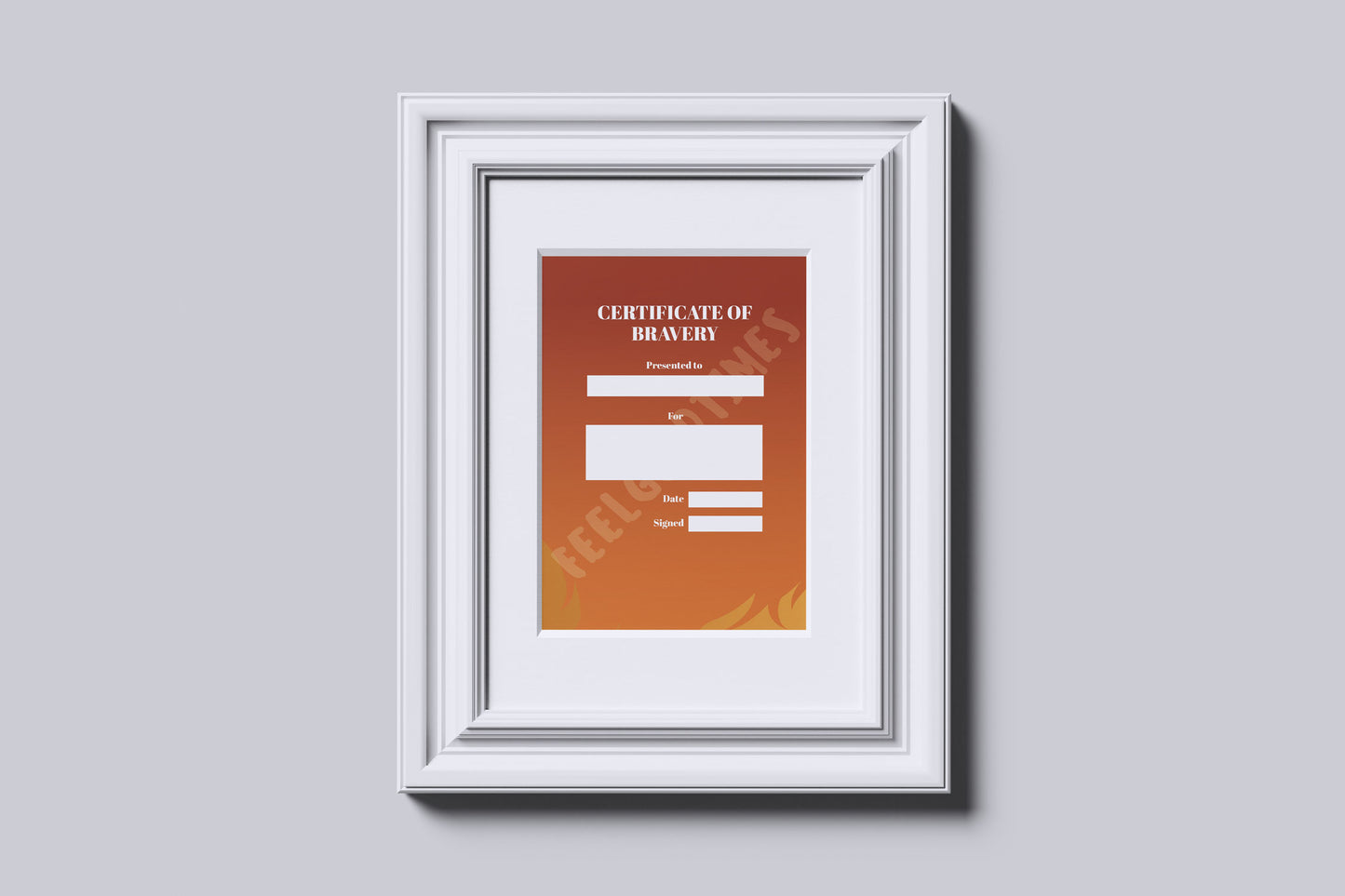 A4 Certificate Of Bravery