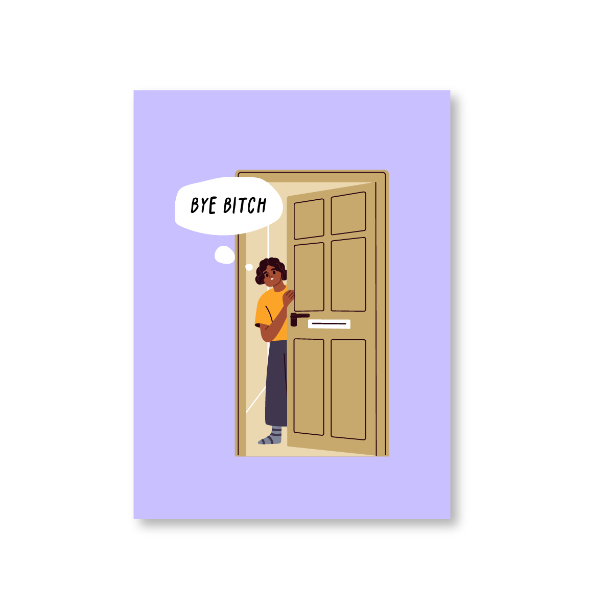 Bye Bitch Funny Good Luck Card