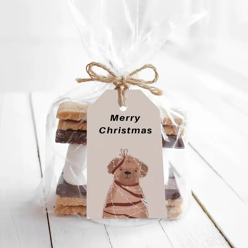 Merry Christmas Puppy Gift Tag (Pack of 8)