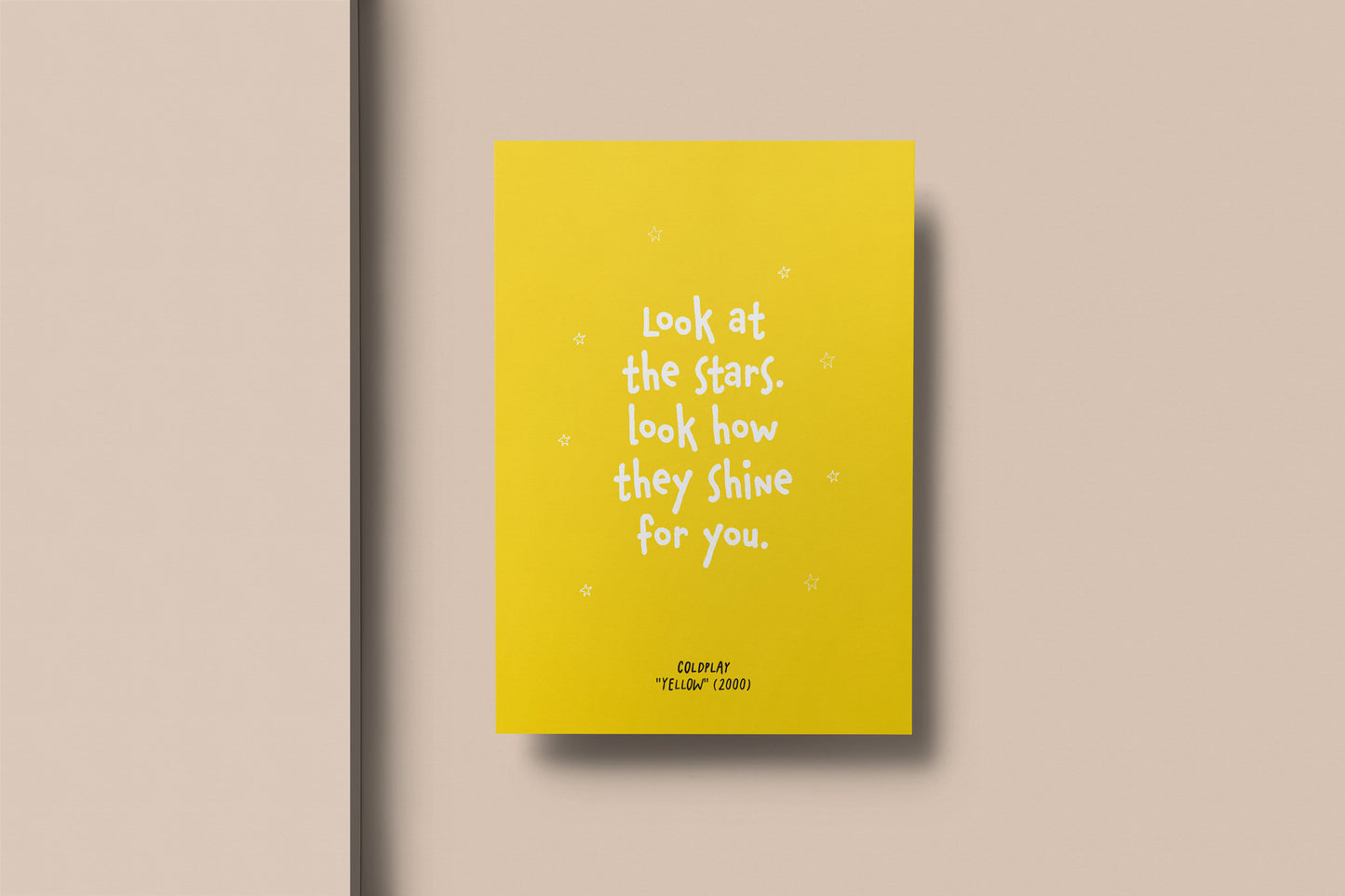 Look At The Stars Song Lyrics Print (A5 - A3)