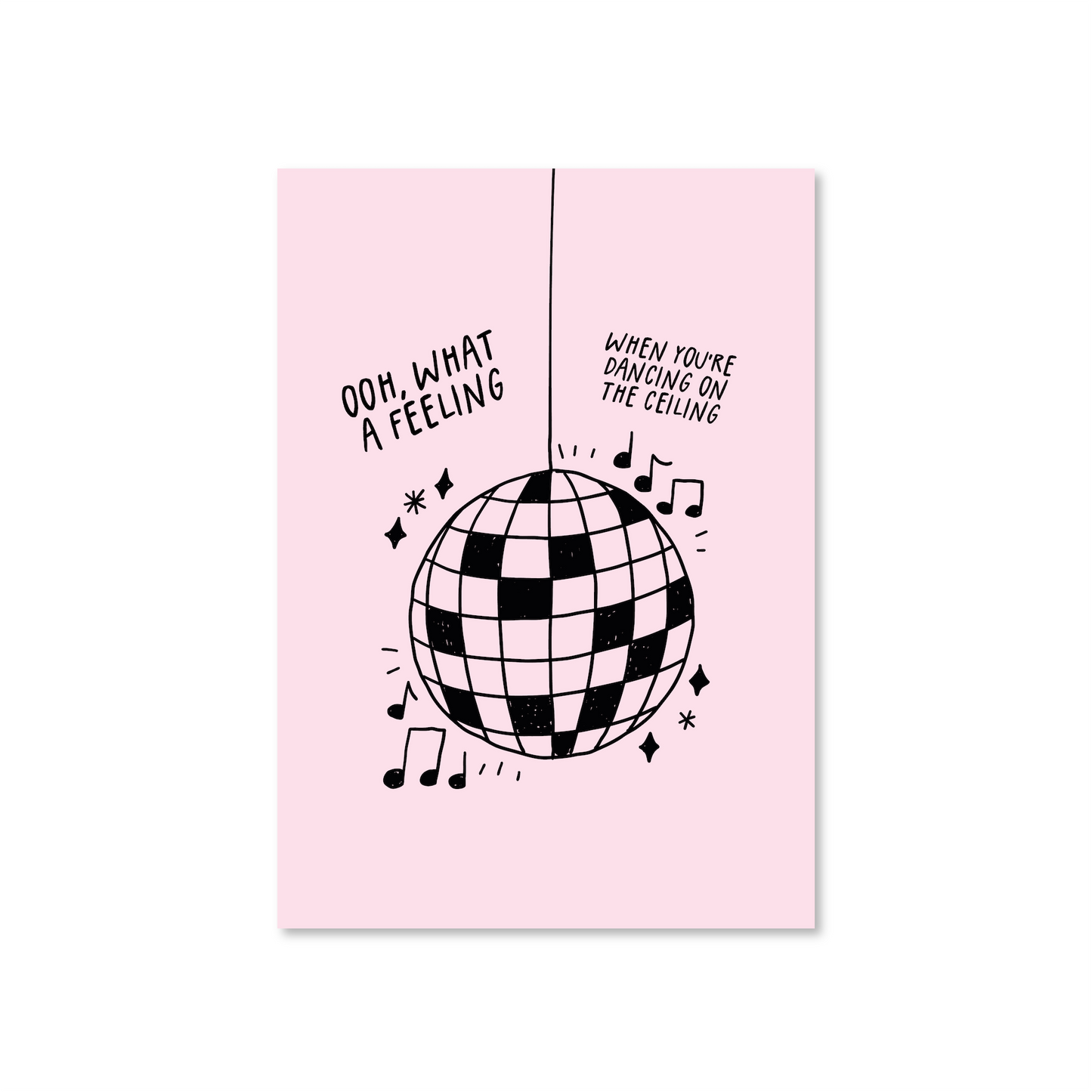 Dancing On The Ceiling Music Print A6 Postcard