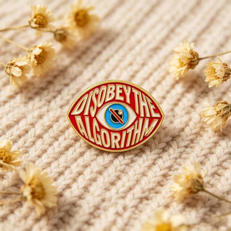 Disobey the Algorithm Pin Badge