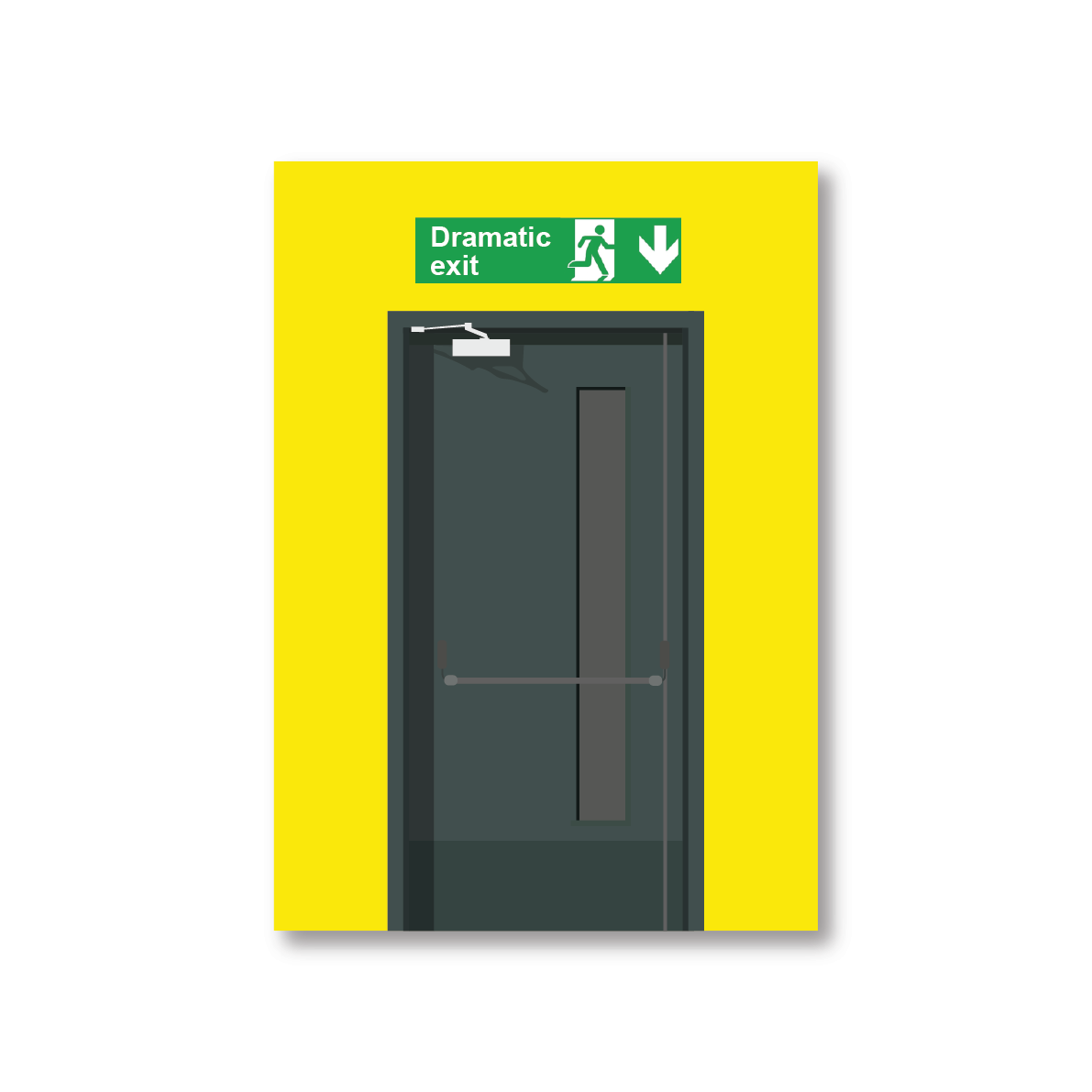 Funny Dramatic Exit A6 Postcard