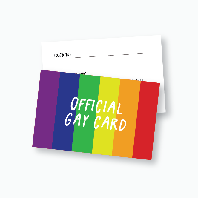 Official Gay Card