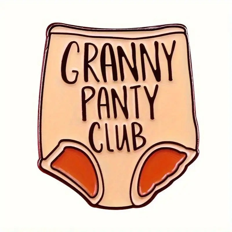 Granny Panty Club Hilarious Pin Badge