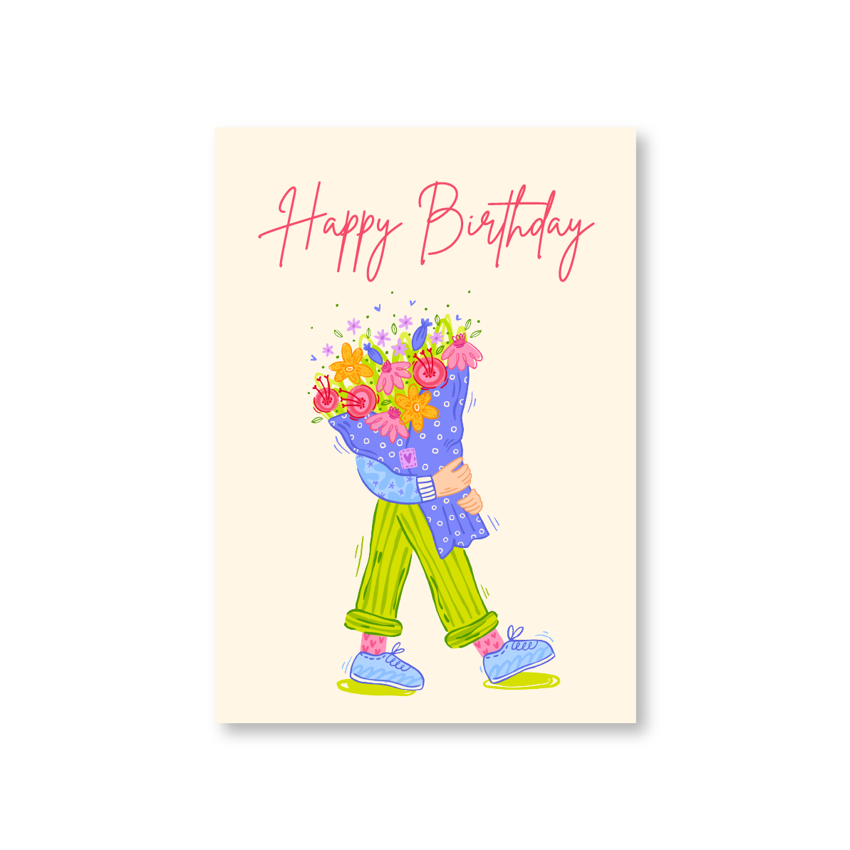 Happy Birthday Card With Flowers