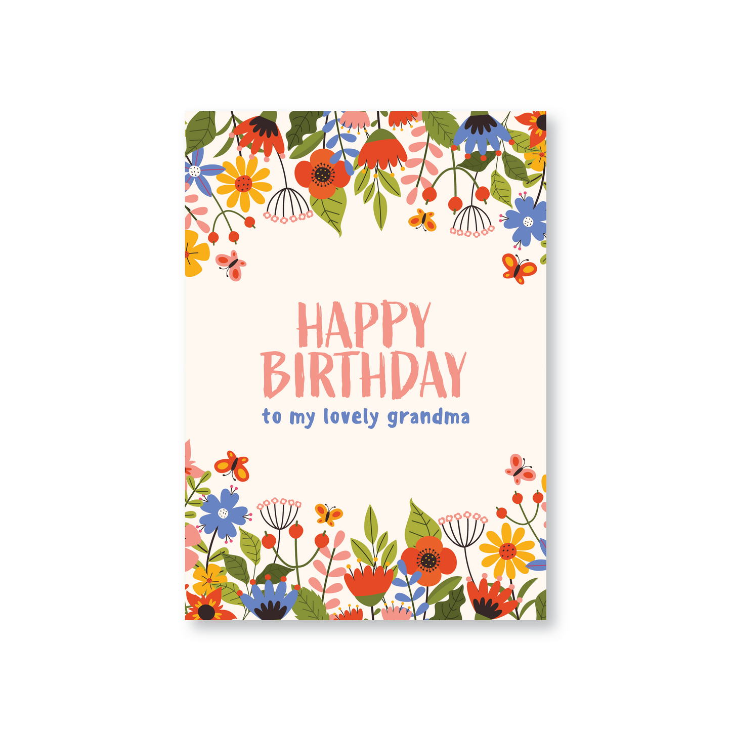 Happy Birthday To My Lovely Nan / Nanny / Grandma (Happy Birthday Card)