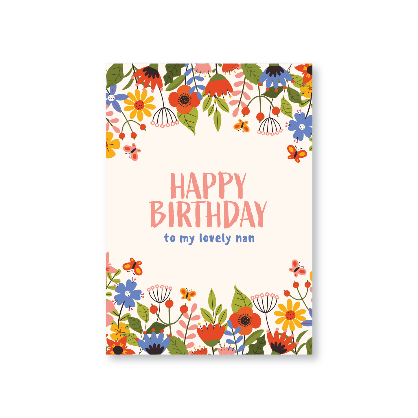 Happy Birthday To My Lovely Nan / Nanny / Grandma (Happy Birthday Card)