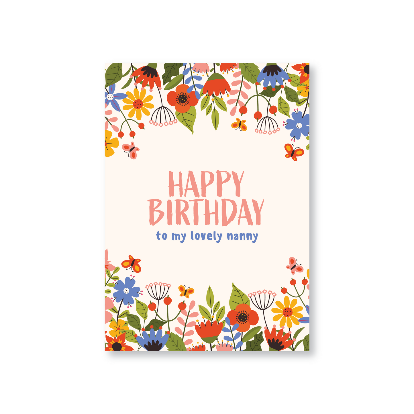 Happy Birthday To My Lovely Nan / Nanny / Grandma (Happy Birthday Card)
