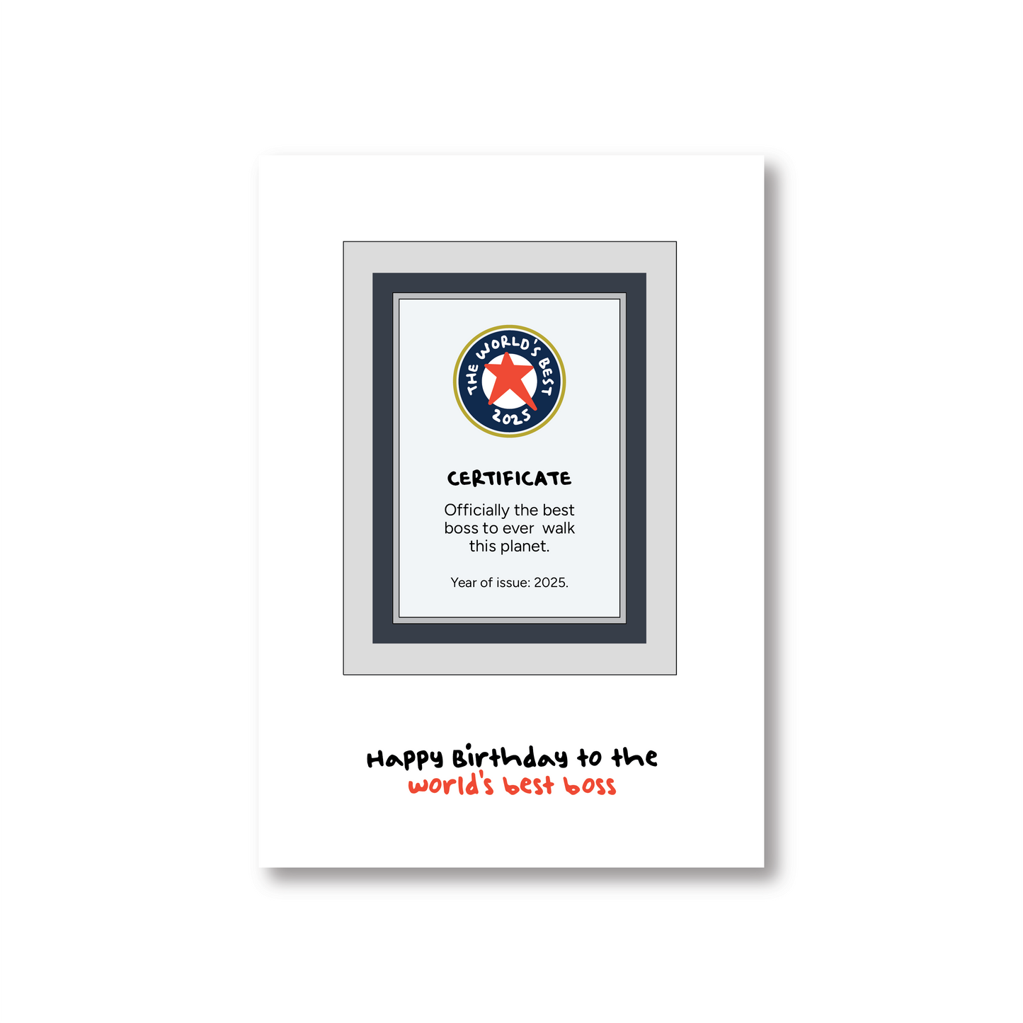 Happy Birthday Card For The World's Best Boss