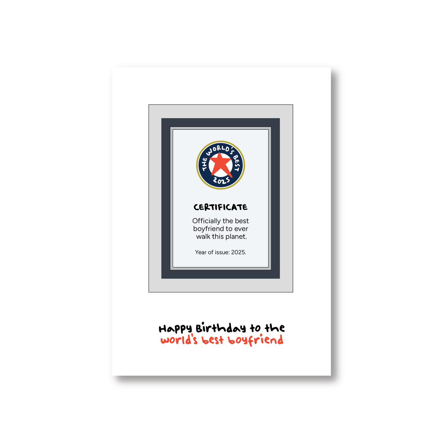 Happy Birthday Card For The World's Best Boyfriend