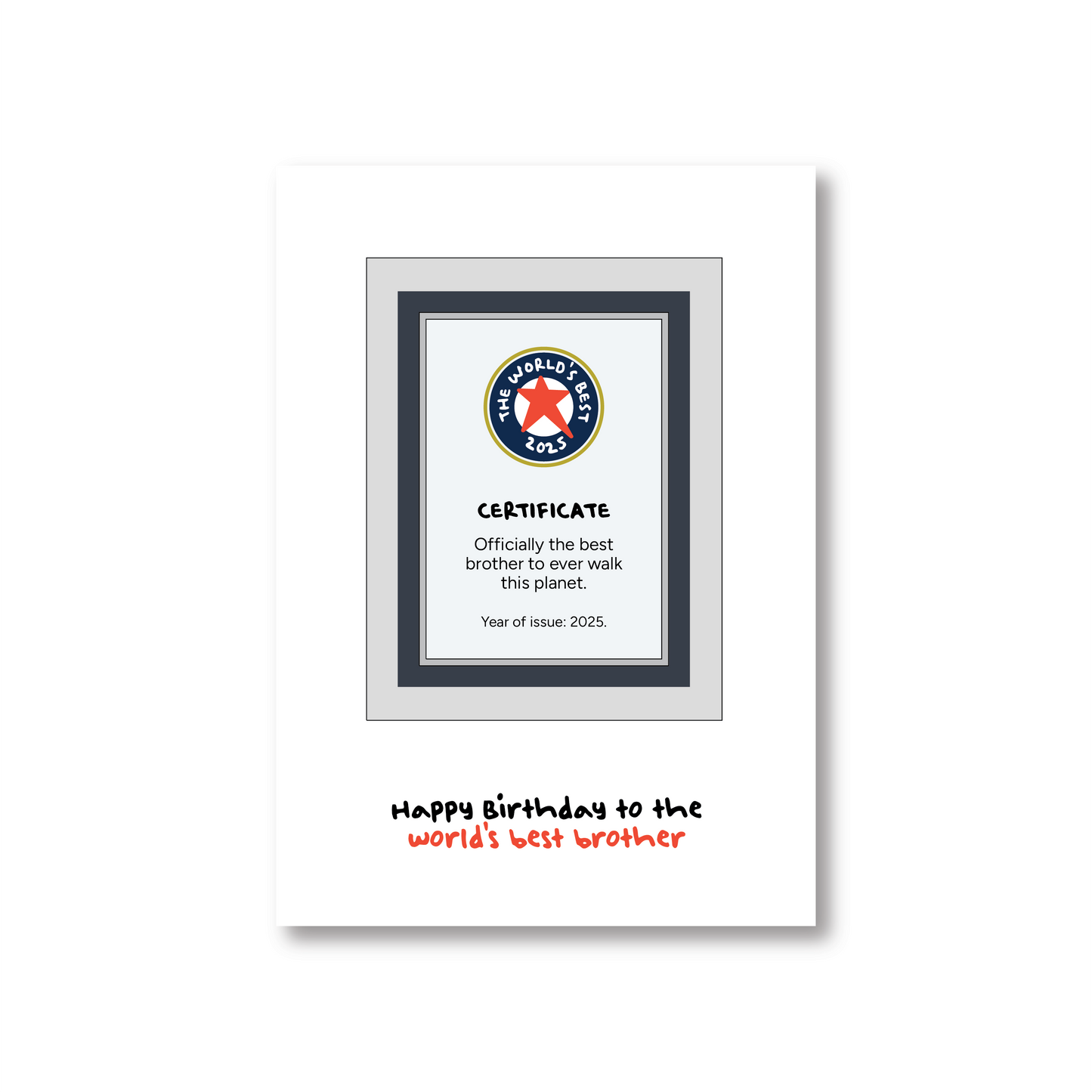 Happy Birthday Card For The World's Best Brother