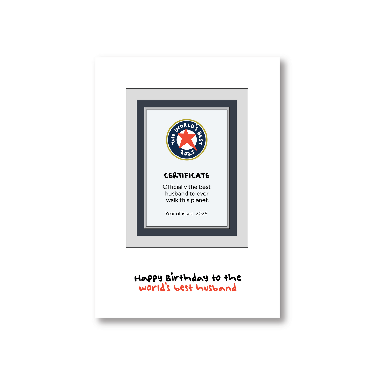 Happy Birthday Card For The World's Best Husband