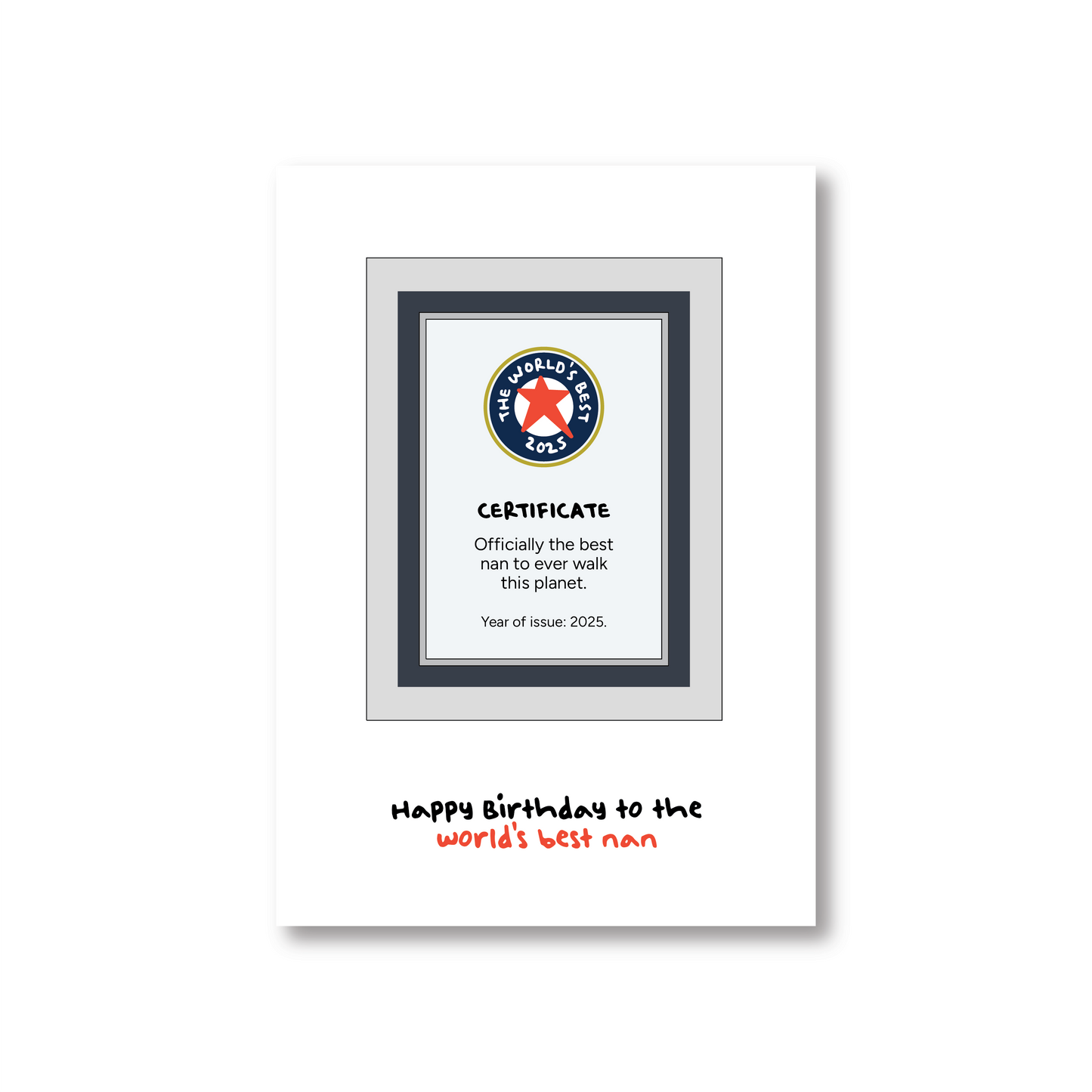 Happy Birthday Card For The World's Best Nan