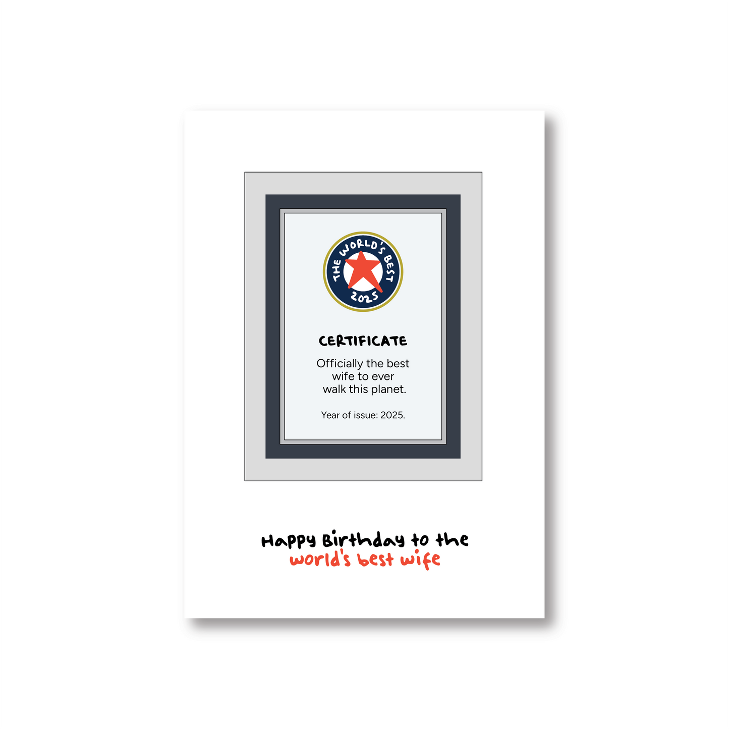 Happy Birthday Card For The World's Best Wife
