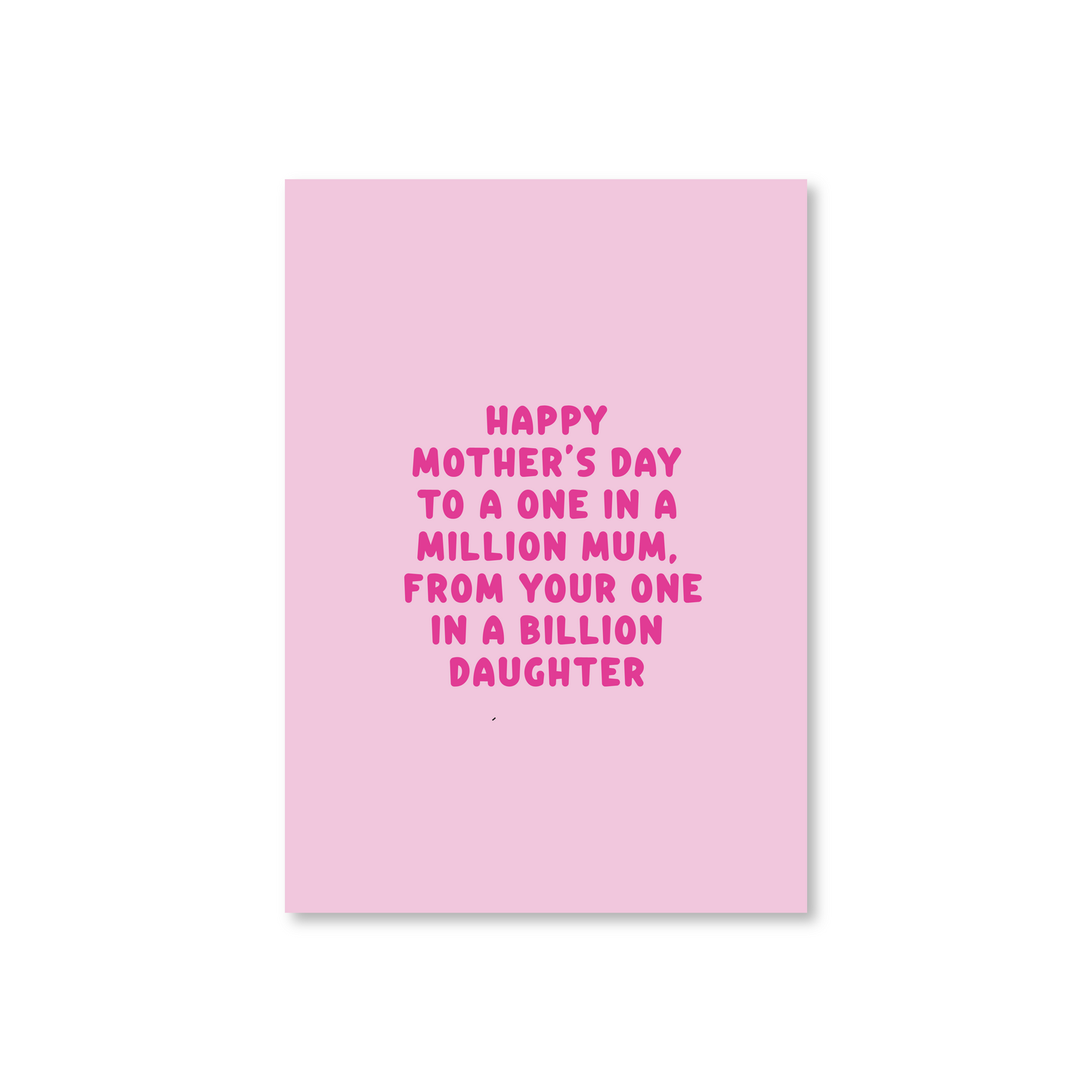 Happy Mother's Day To A One In A Million Mum (Mothers Day Card)