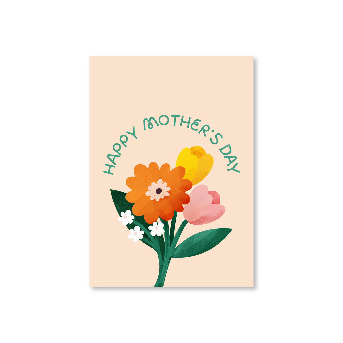 Happy Mothers Day Card With Flowers
