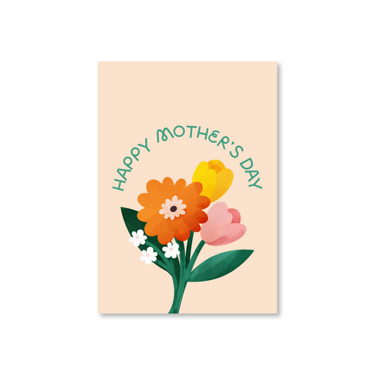 Happy Mothers Day Card With Flowers