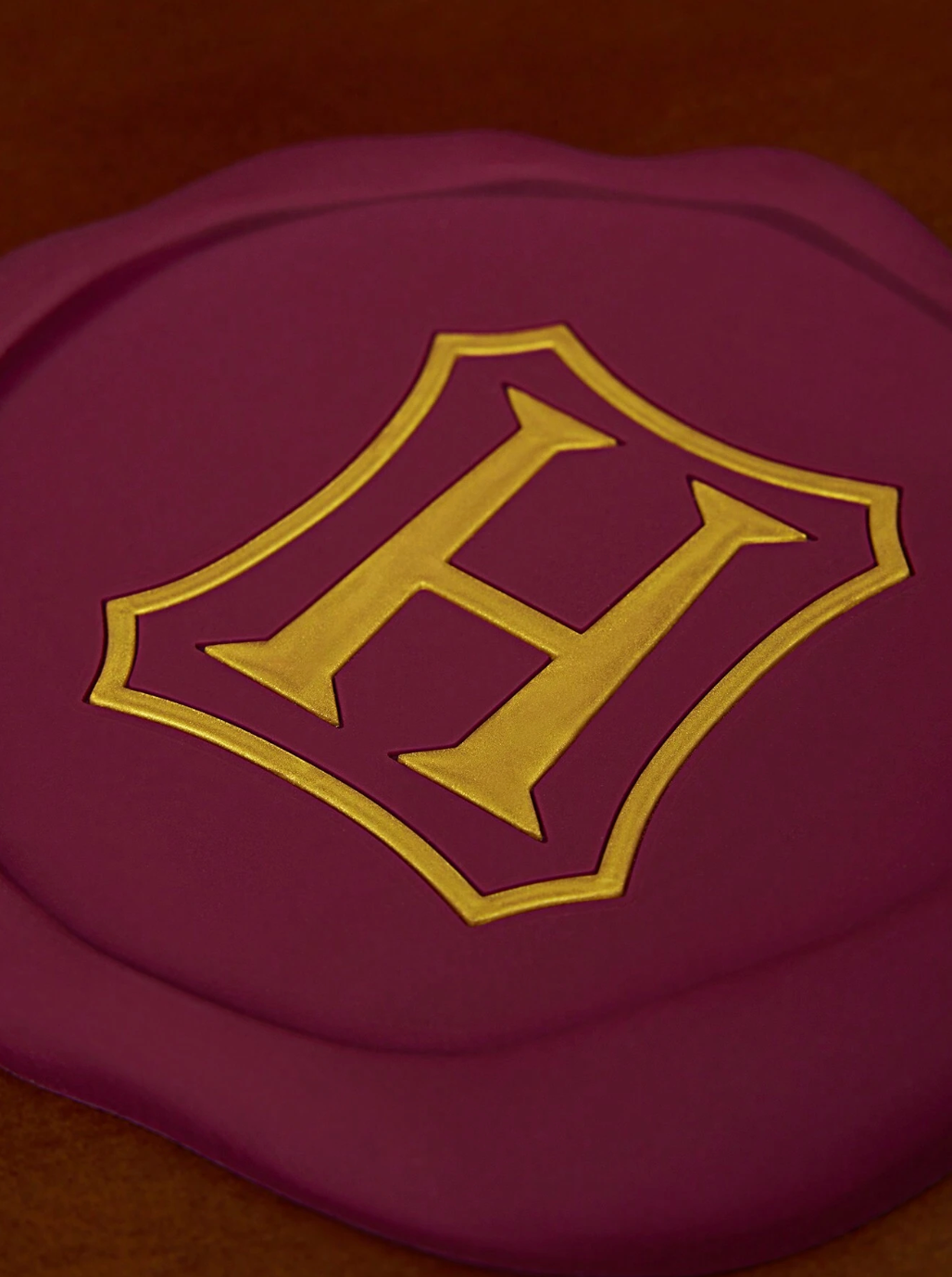 Harry Potter Wax Seal Drinks Coaster in Maroon & Gold