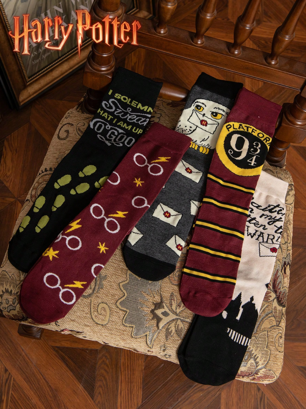 Pack of 5 Harry Potter Themed Socks