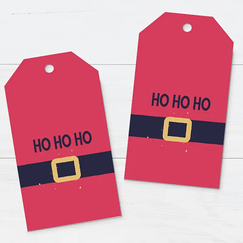 Ho Ho Ho Santa Christmas Gift Tag (Pack of 8)