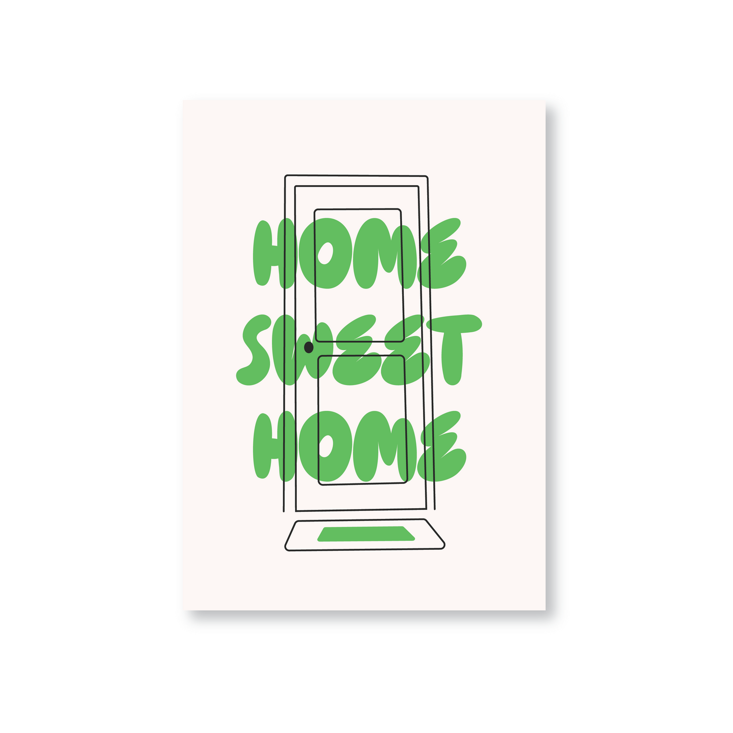 Green Home Sweet Home (New Home Card)