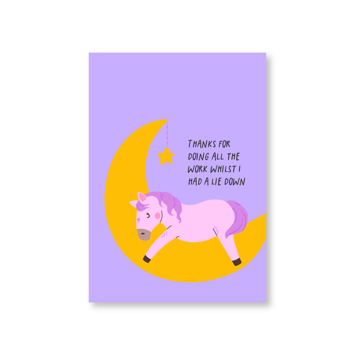 Funny Horse Thank You Card