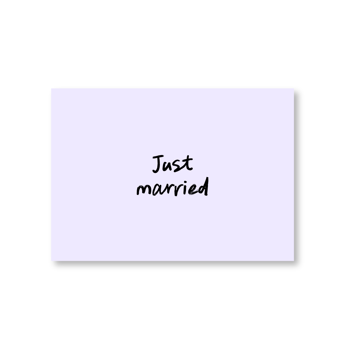 Just Married (Simplistic Wedding Card)