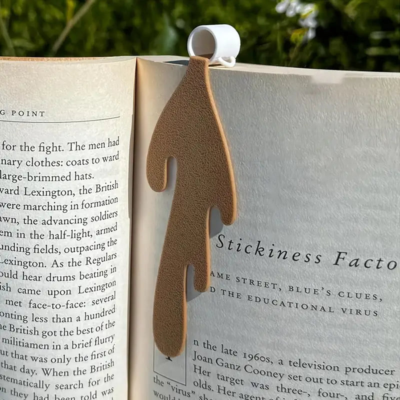 Leather Spilled Coffee Cup Bookmark