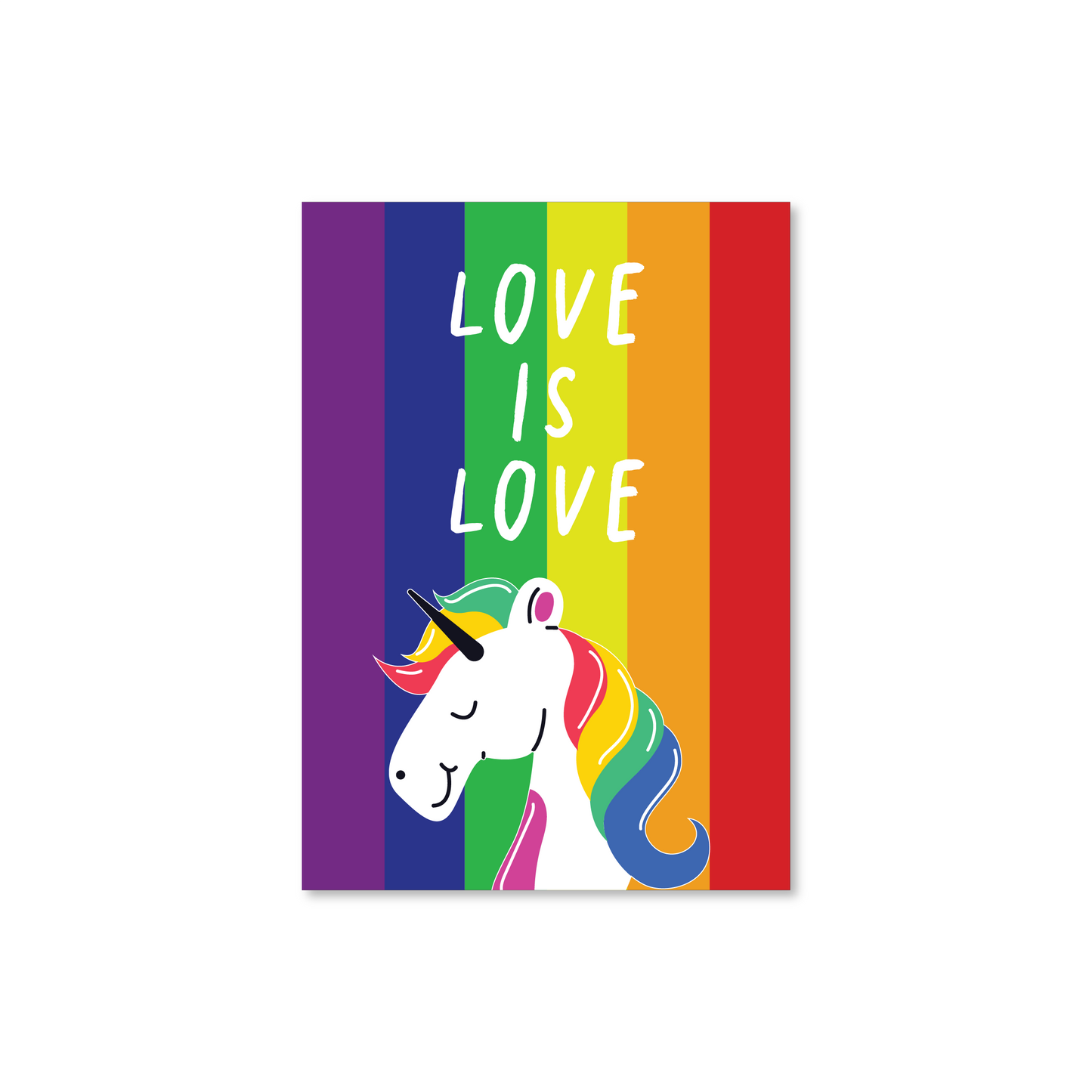 Set Of 3 Love Is Love LGBT Postcards (A6)