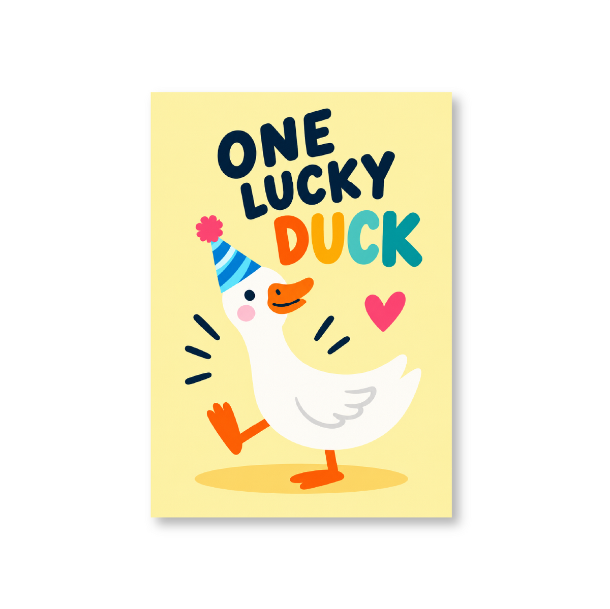 One Lucky Duck 1st Birthday Card