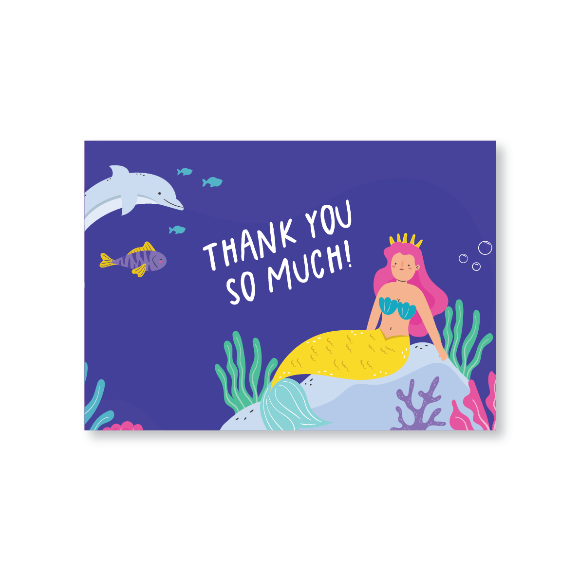 Mermaid Thank You Card
