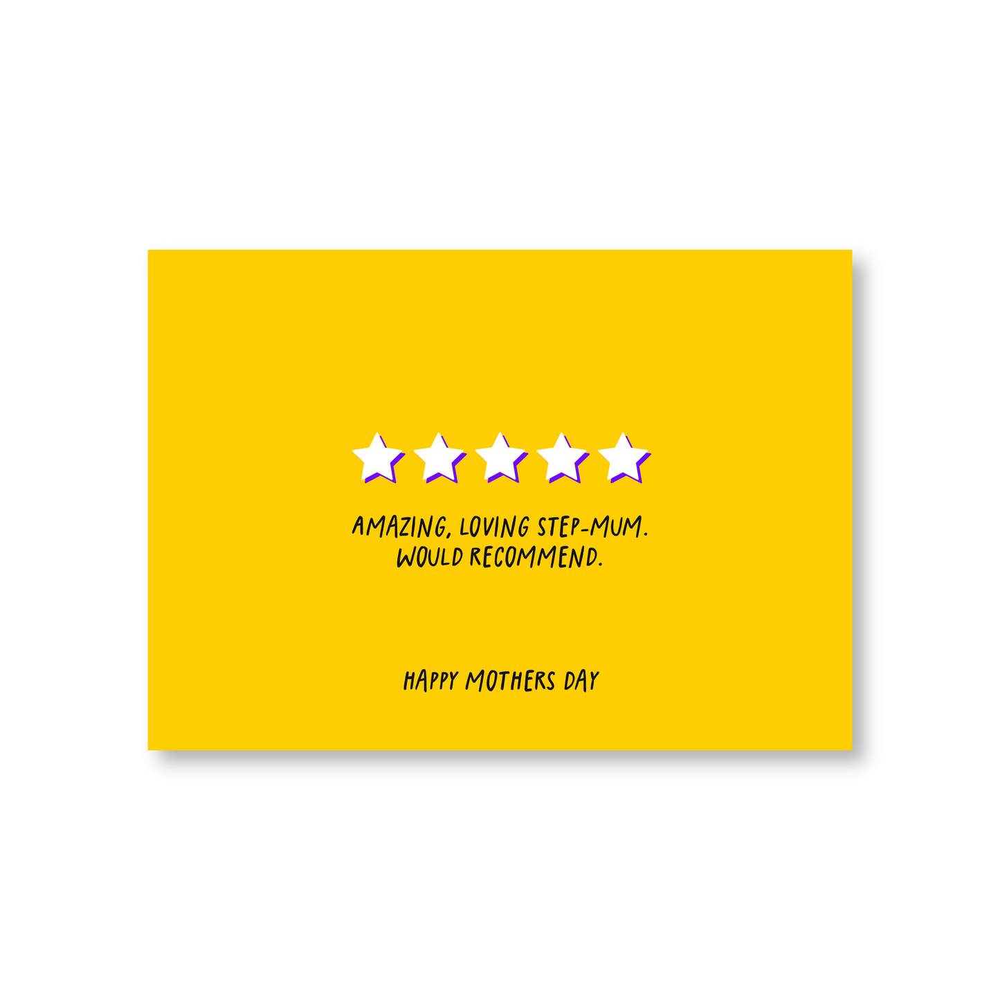 5 Star Step-Mum - Would Recommend (Mothers Day Card)