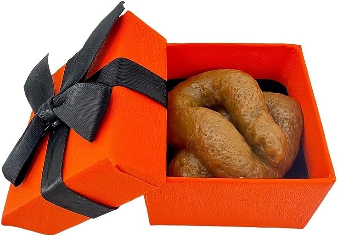 Surprise Funny Prank Gift Box Featuring Pretend Poo
