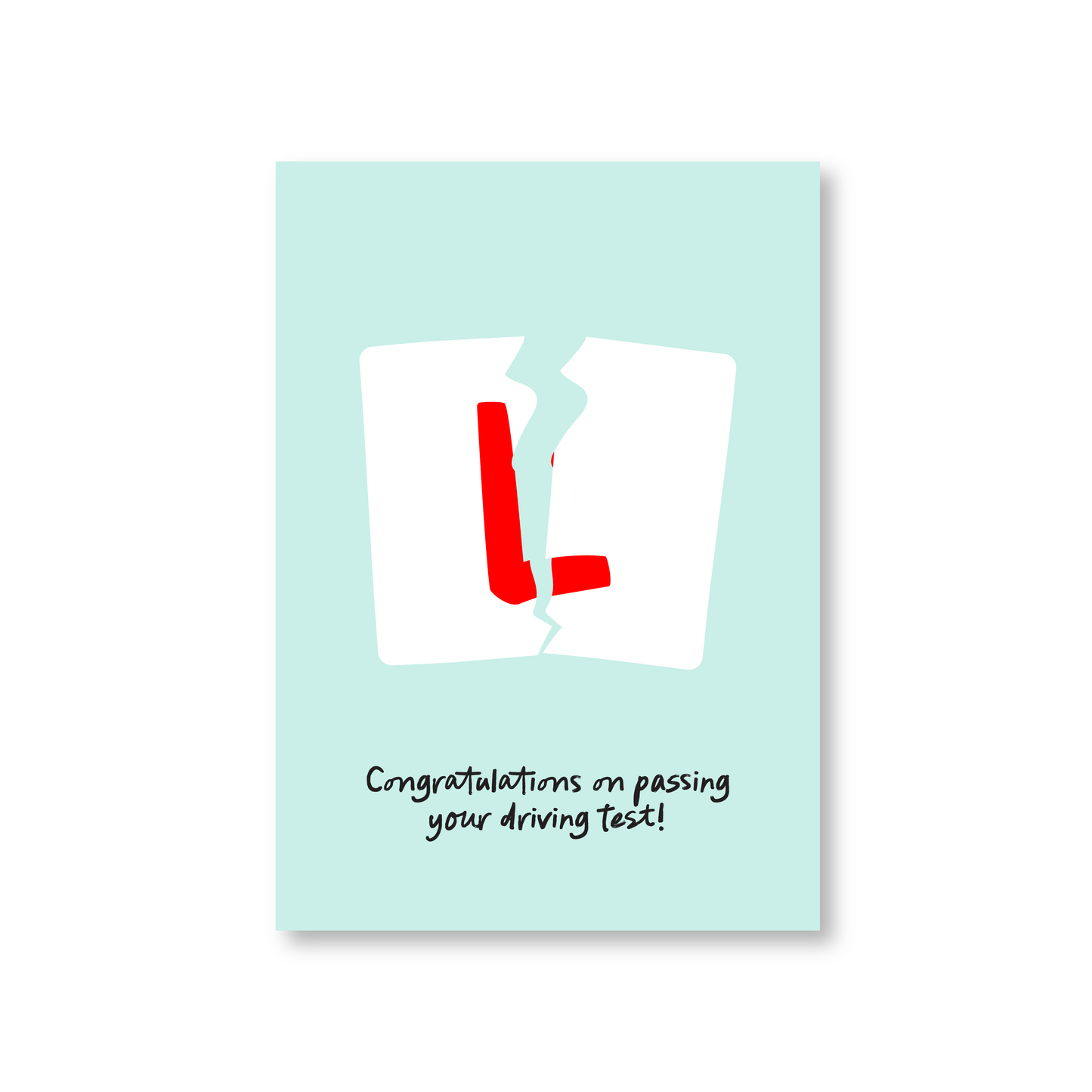 Torn Up L Plate Well Done Driving Test Card