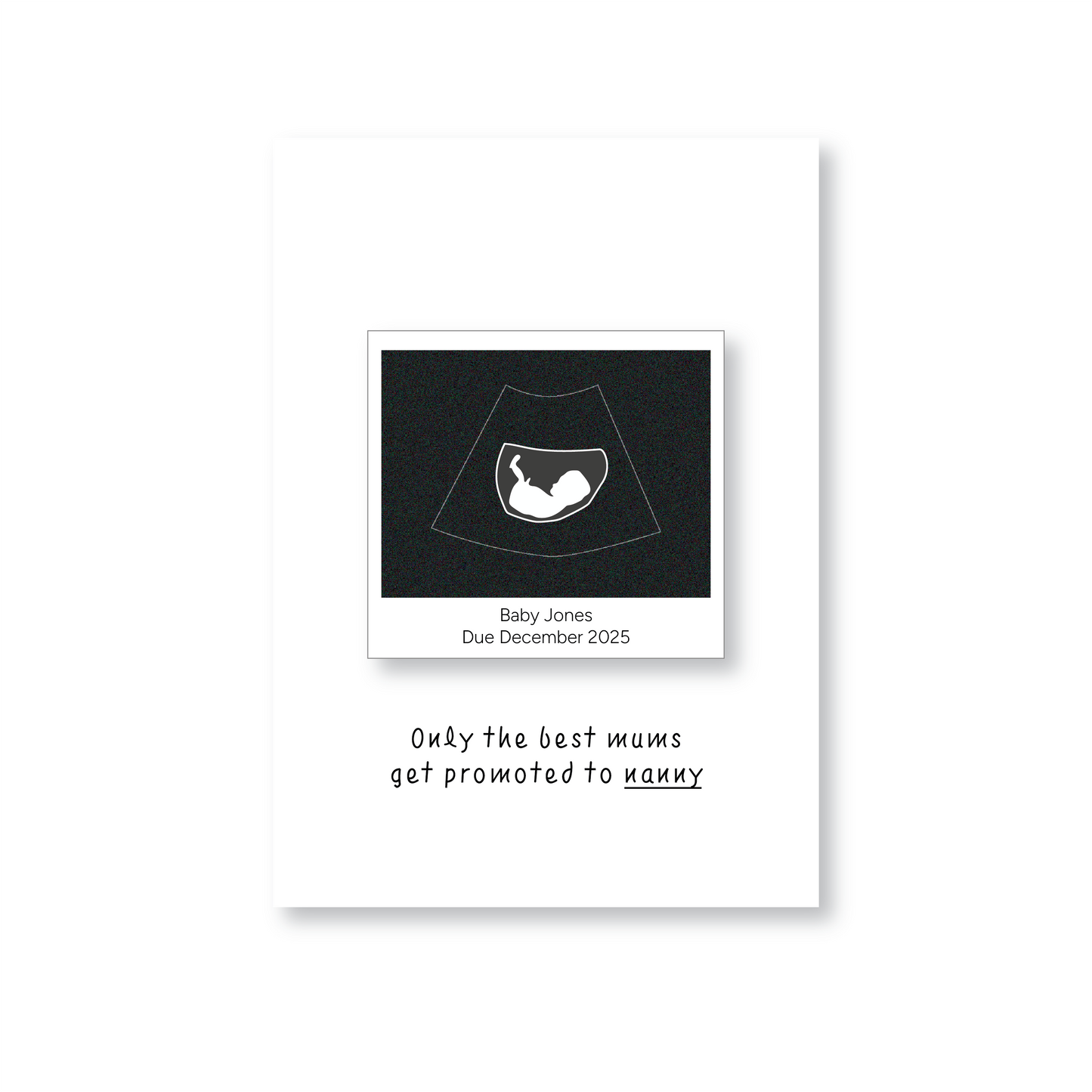 Only The Best Mums Get Promoted To Nanny (Pregnancy Announcement Card)