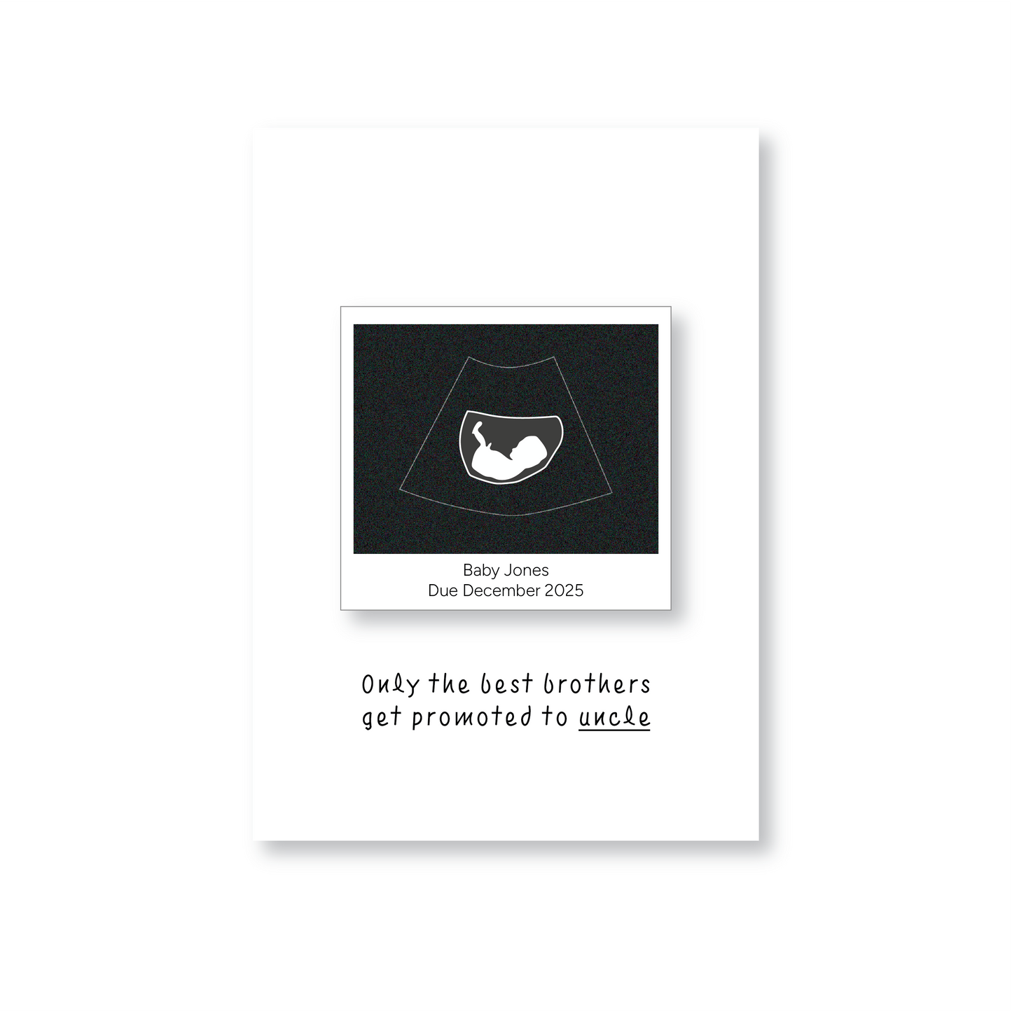 Only The Best Brothers Get Promoted To Uncle (Pregnancy Announcement Card)