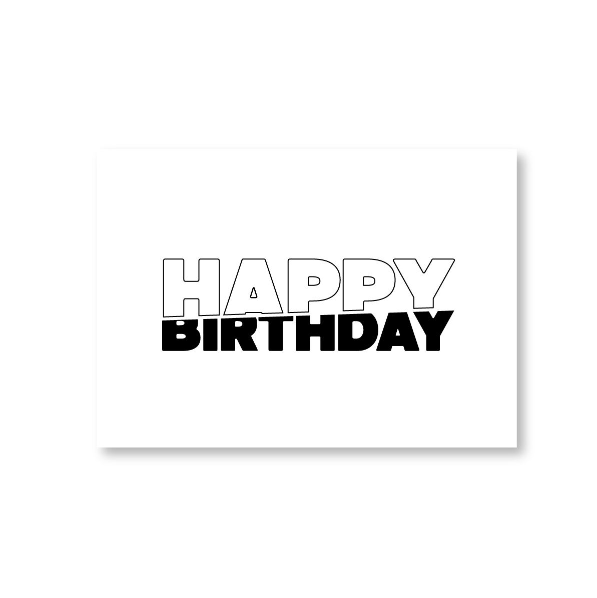 Colourful Simplistic Happy Birthday Card With Diagonal Cut Design