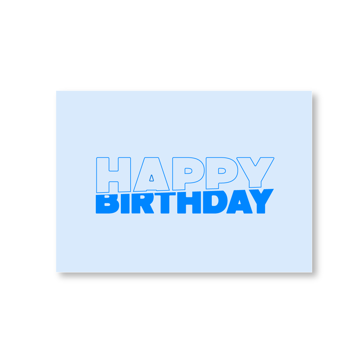 Colourful Simplistic Happy Birthday Card With Diagonal Cut Design