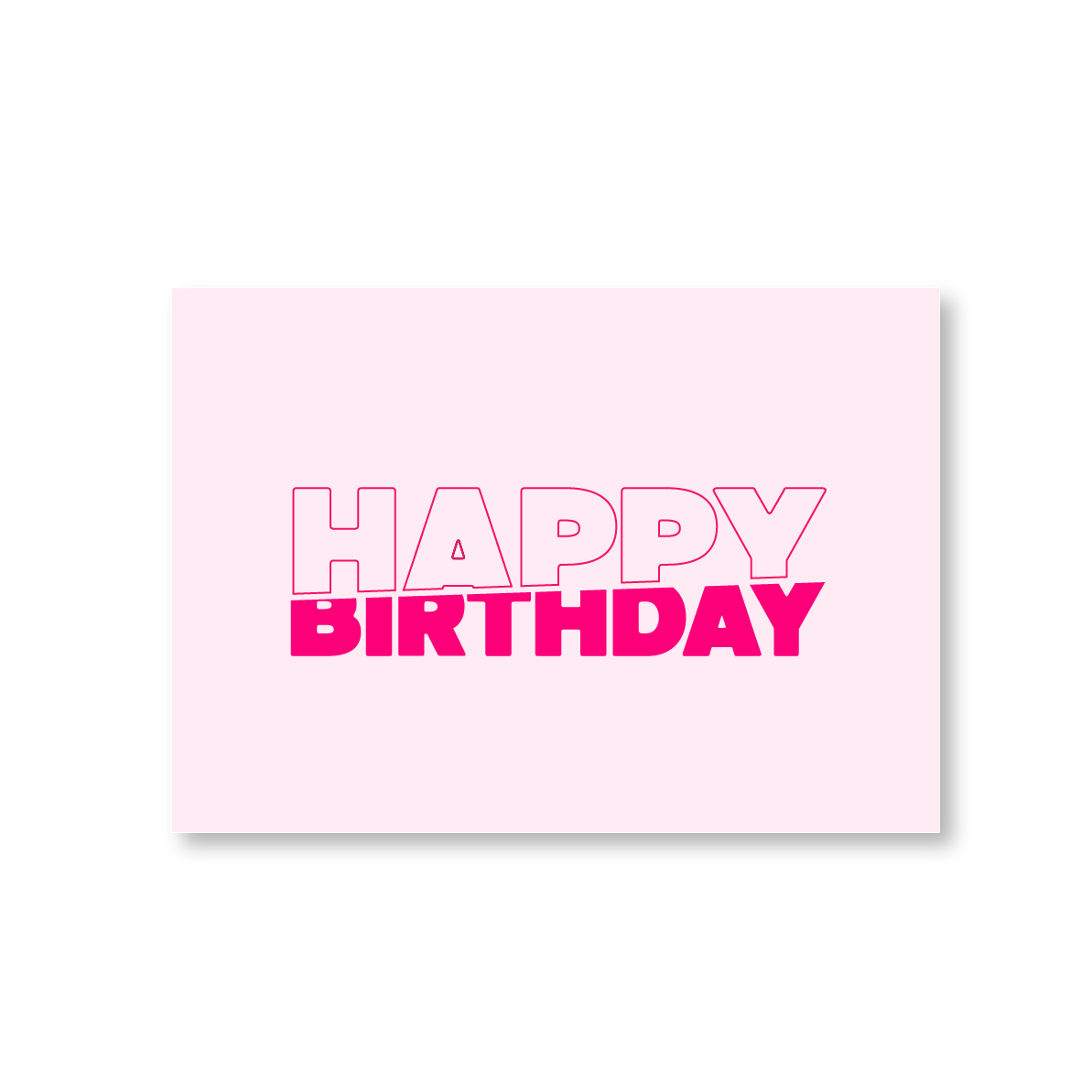 Colourful Simplistic Happy Birthday Card With Diagonal Cut Design
