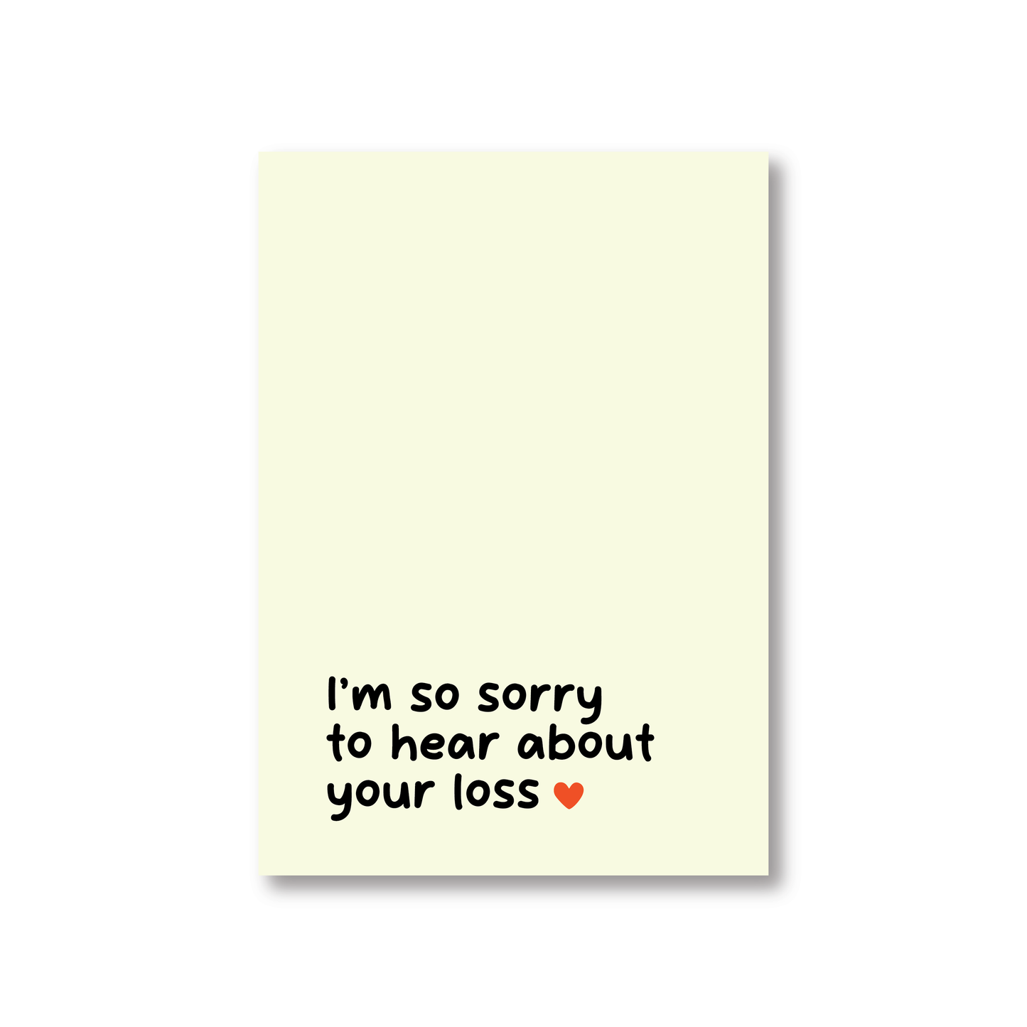 I'm Sorry To Hear About Your Loss (With Sympathy Card)