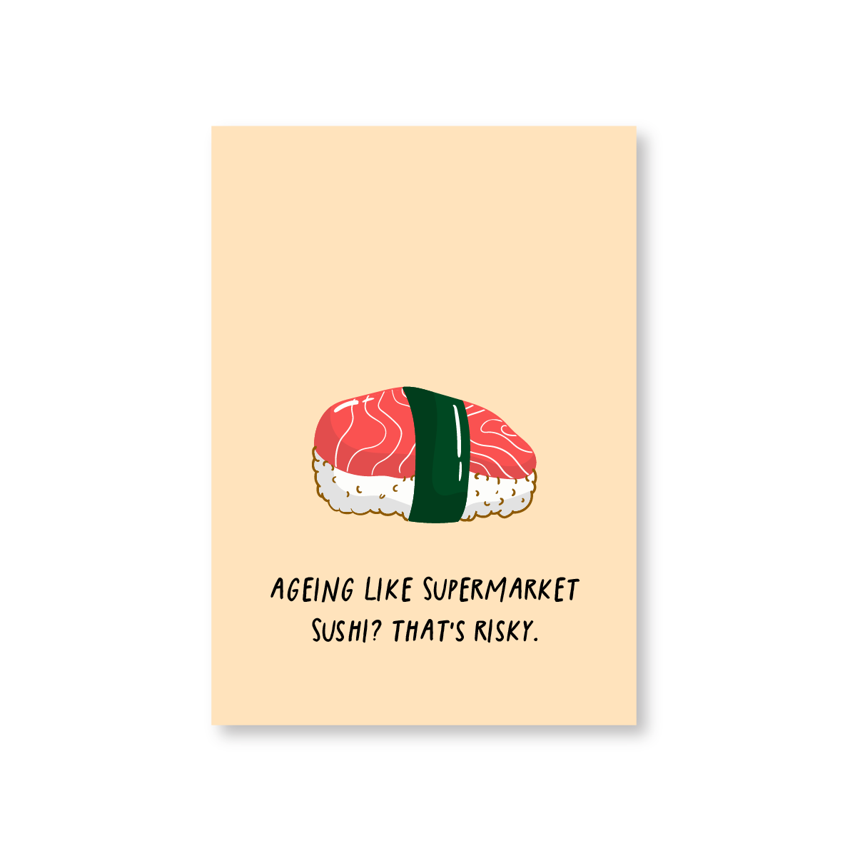 Sushi Birthday Card (Supermarket Sushi)