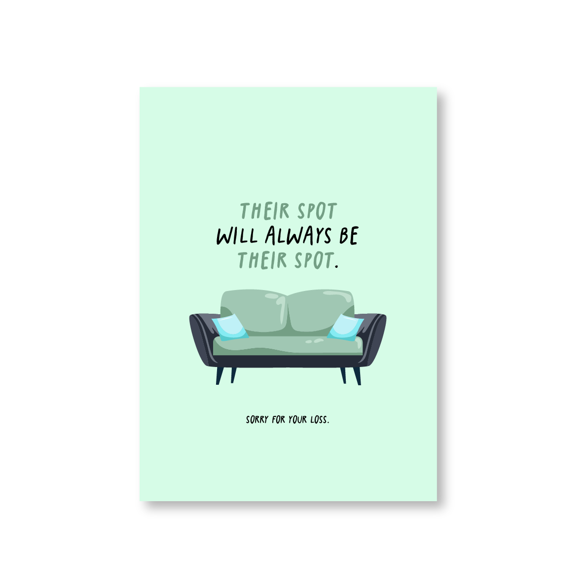 Their Spot Pet Sympathy Card
